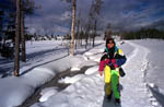 wendy on trail to paint pots